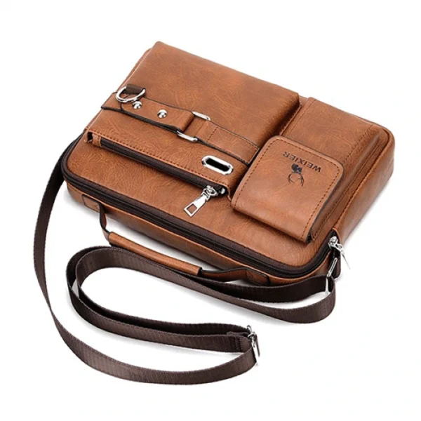 Pu Leather Fashionable Shoulder Bag (Brown Shape) - Image 3