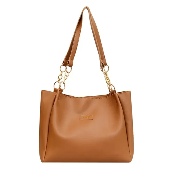 Signature Classic shoulder women's tote bags(brown) - Image 3